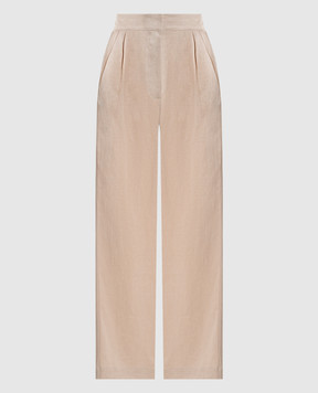 Asceno Rivello beige linen pants B005F66C510