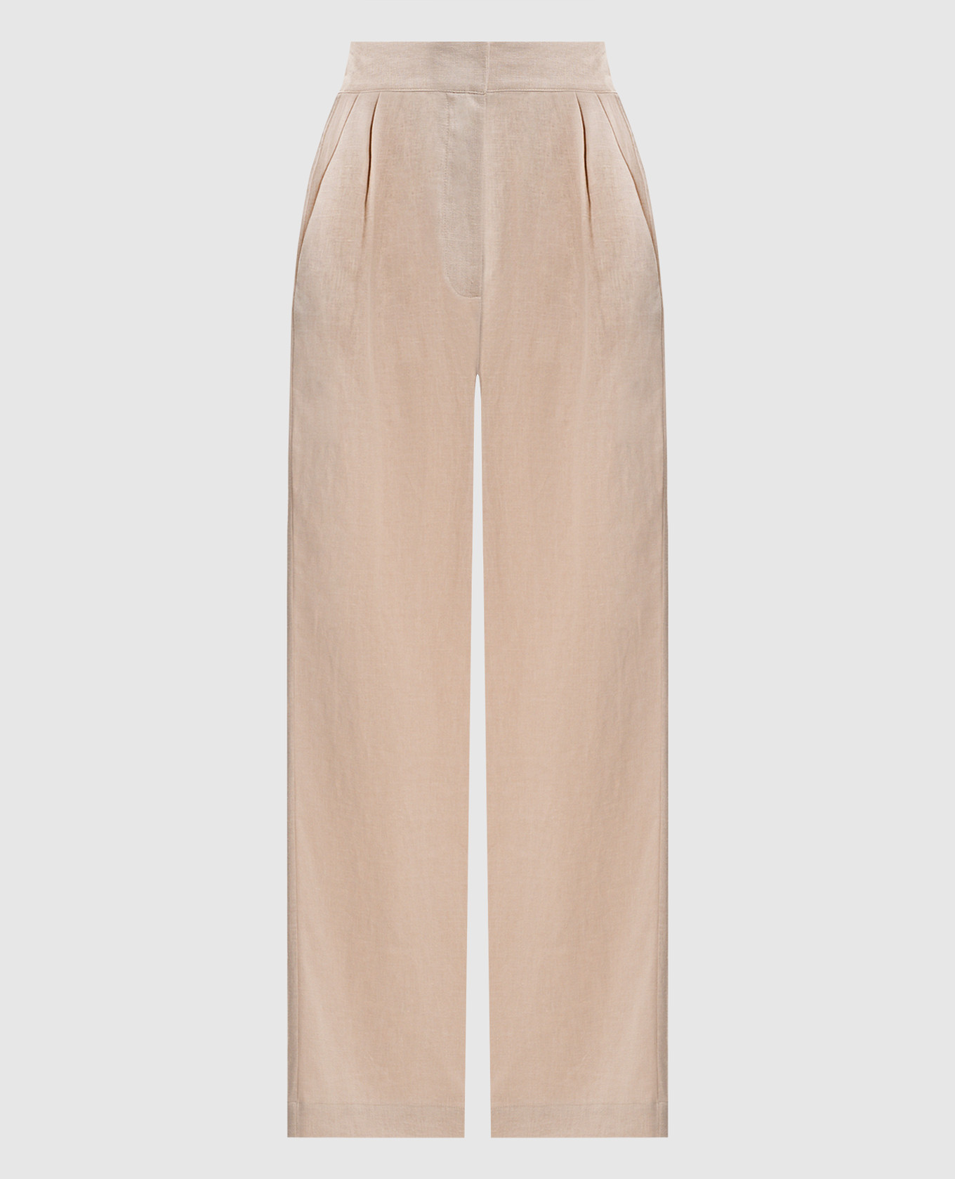 Pantalon en lin beige Rivello