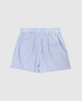 MC2 SAINT BARTH Kids' Blue Boxy Check Shorts BXY00103941L