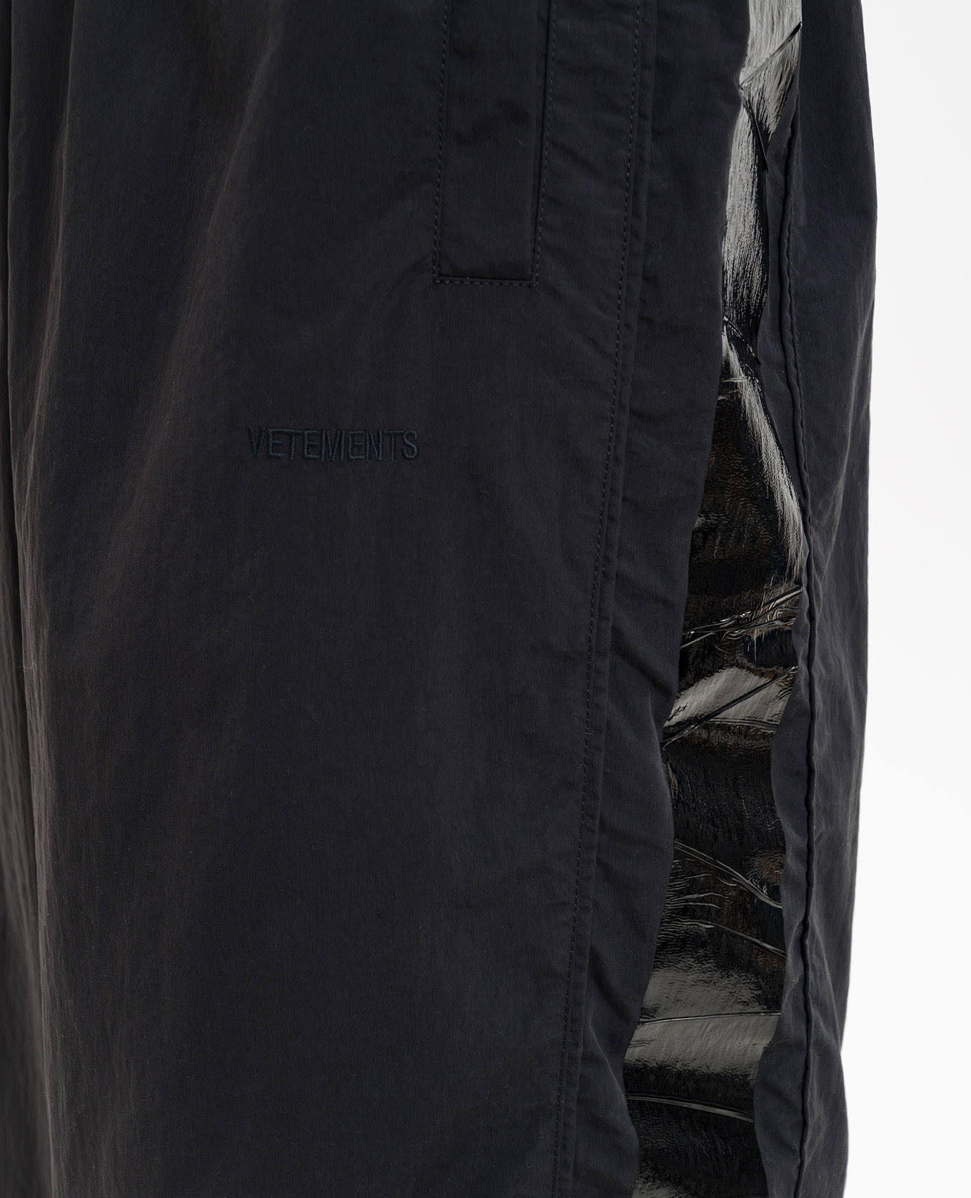 

Black sweatpants with logo embroidery Vetements