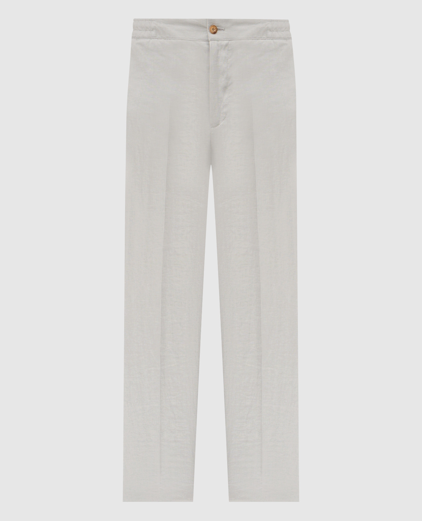 

Gray linen pants Kiton, Grey