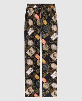 Rhude Black pants with BANDANA print RHPF26PA02202