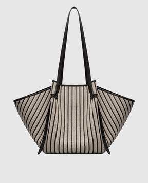 YUZEFI Mochi striped tote bag LARGEMOCHI