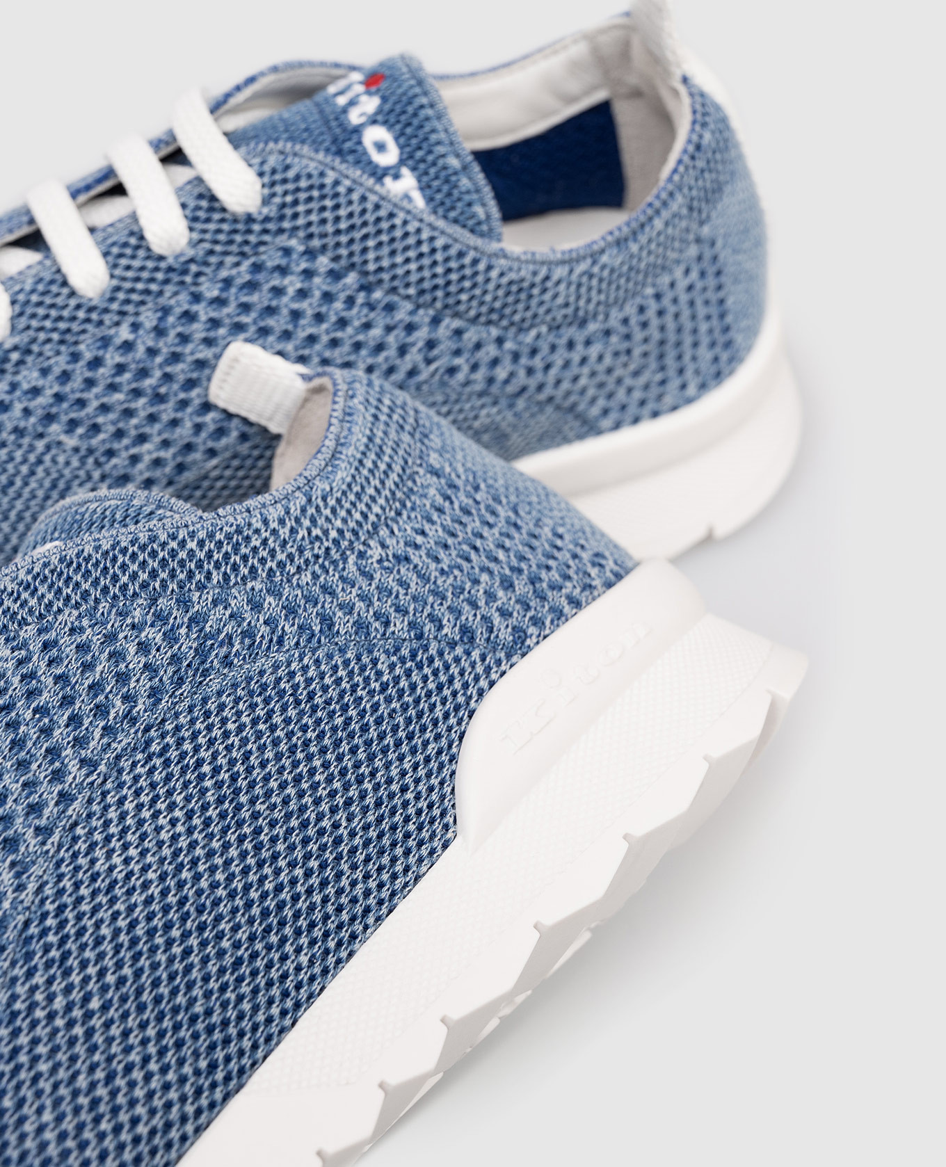 

Blue sneakers with logo Kiton