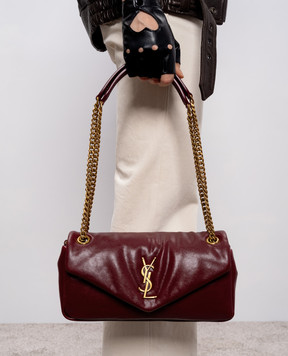 Saint Laurent Calypso burgundy leather bag 734153AADRE