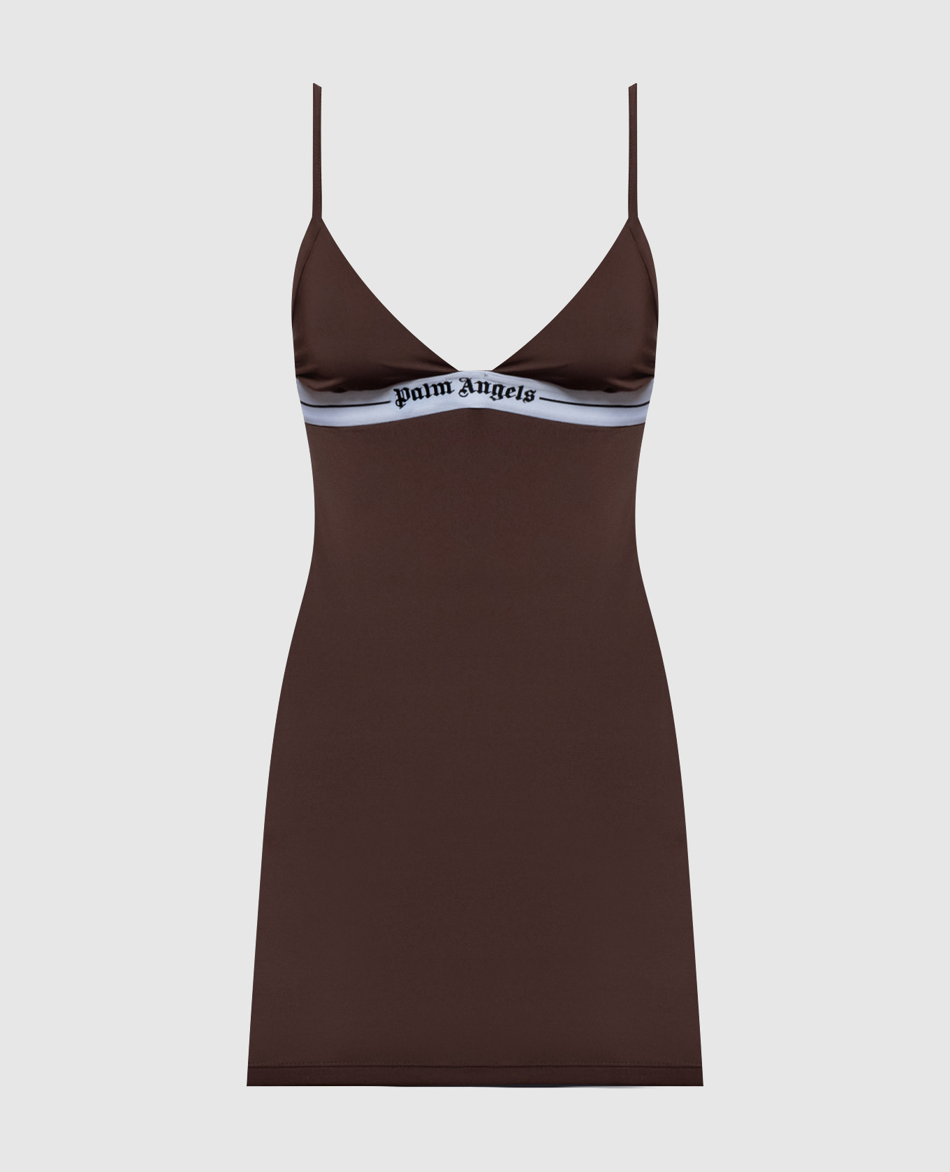 Brown nightgown with logo pattern
