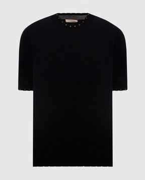 Twinset Black top with logo plate 262TP3097