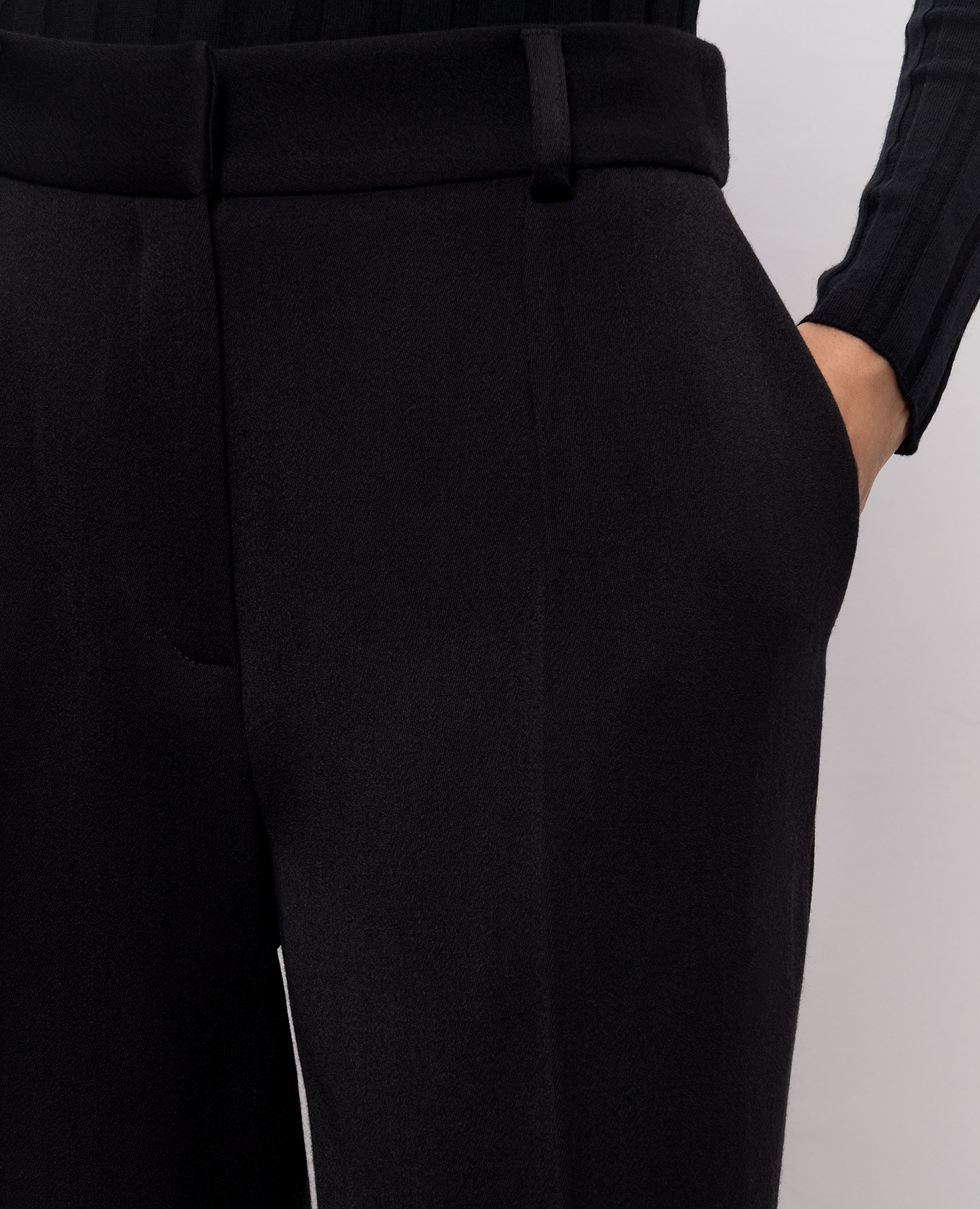 Black wool and cashmere pants Kiton 5