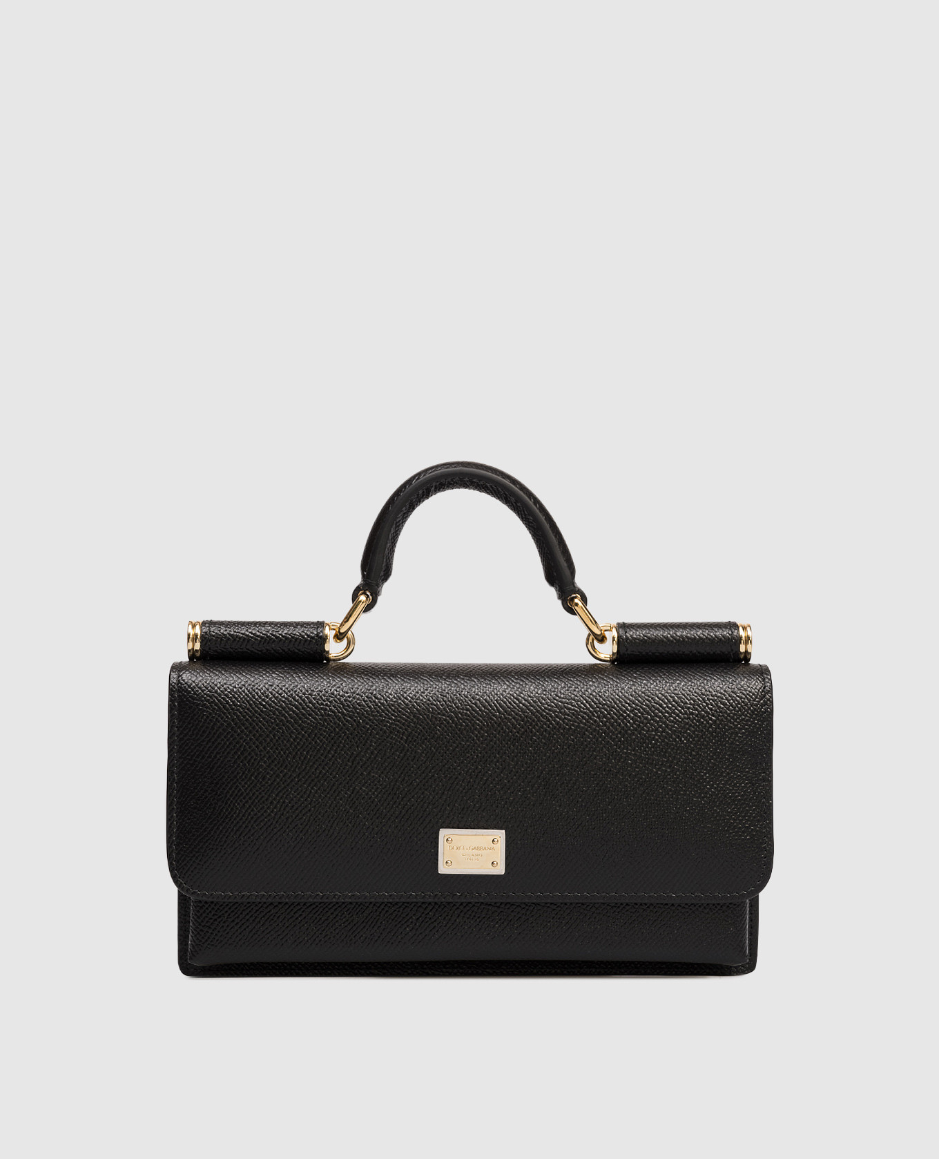 

Black leather bag with logo Dolce&Gabbana