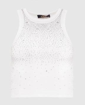 Twinset White top with crystals 261AP2201