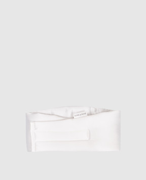 Dore & Rose White silk sleep mask with logo DEEPSLEEPMASK