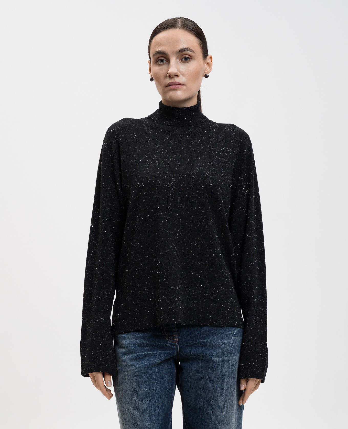 Black wool golf with lurex Peserico 3
