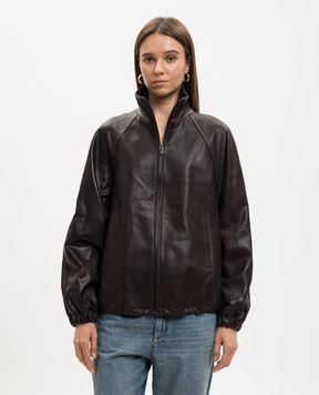 Babe Pay Pls Brown leather jacket 2602AMAZON