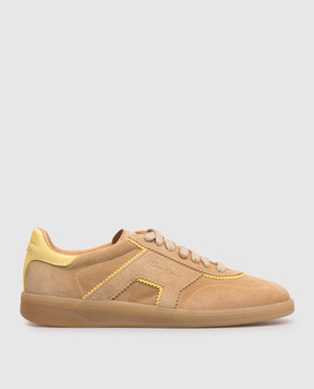 Santoni Brown suede sneakers with embossed logo WBPL61463FAITUBY