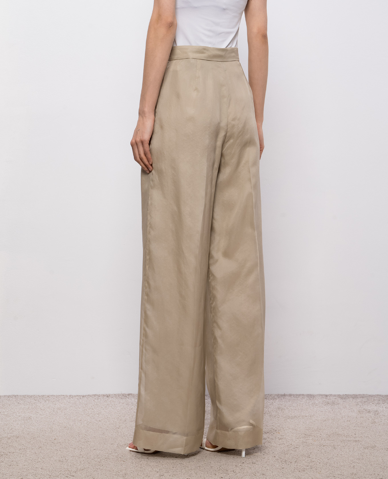 

OLIVI beige silk pants Max Mara