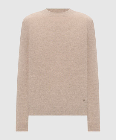 Pull en laine beige