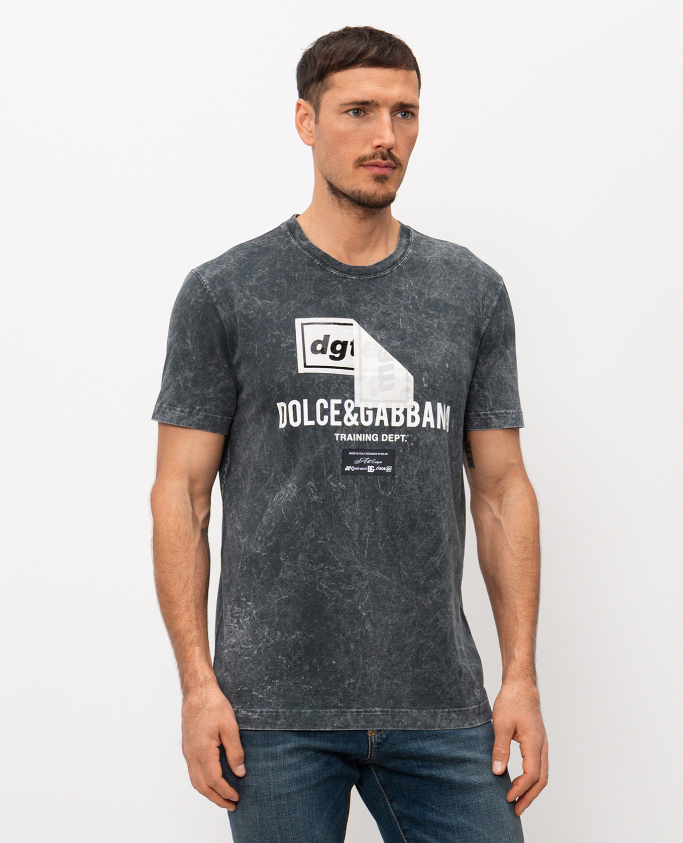 

Grey T-shirt with logo print Dolce&Gabbana