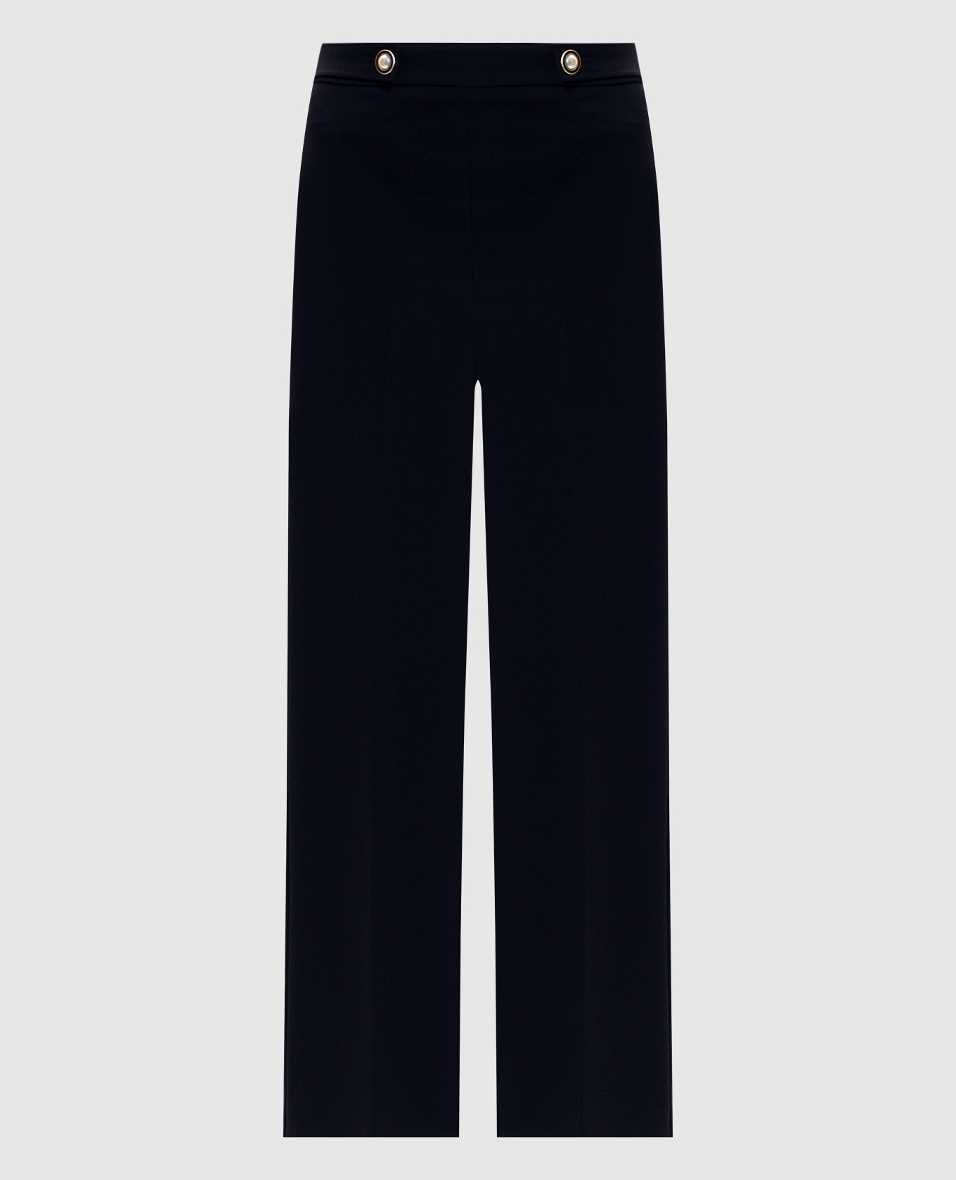 Blue flared pants with logo