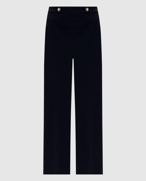 Twinset Blue flared pants with logo 261TP2144