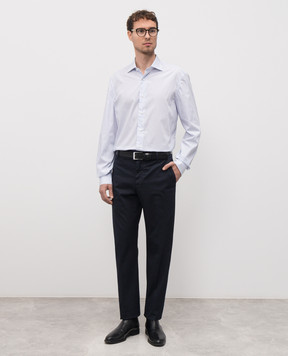 ISAIA White striped shirt IM10TCKM442