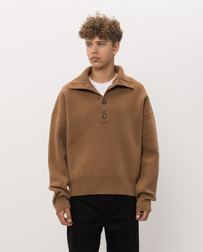 Ami Paris Brown sweater UKS885KN0192m