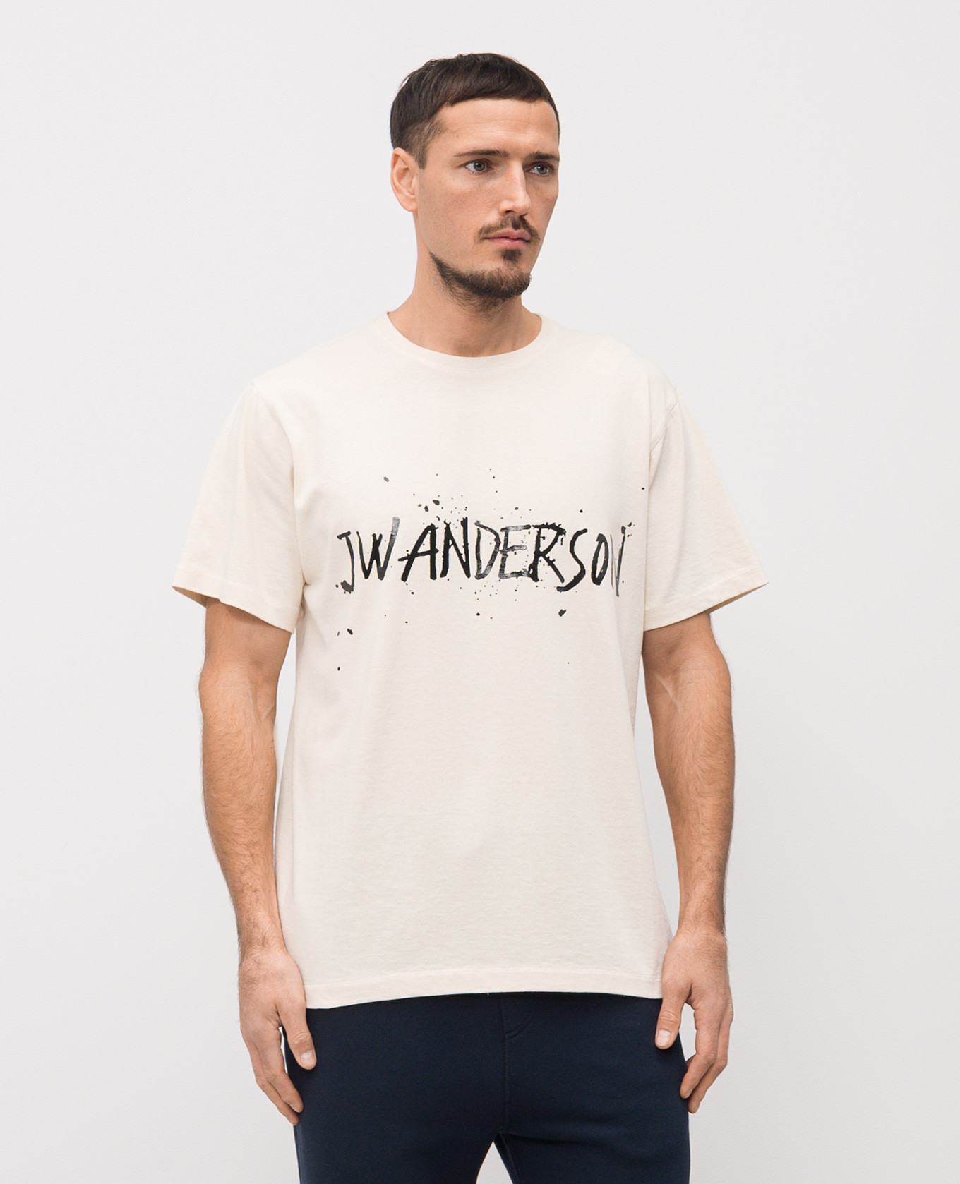 

Beige T-shirt with logo JW Anderson