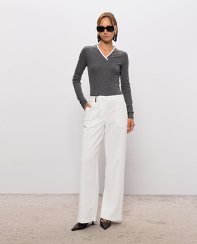 Peserico Gray longsleeve with lurex S06984J0A2351
