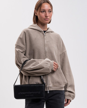 Alexander Wang Black leather bag with textured logo 20426K55L