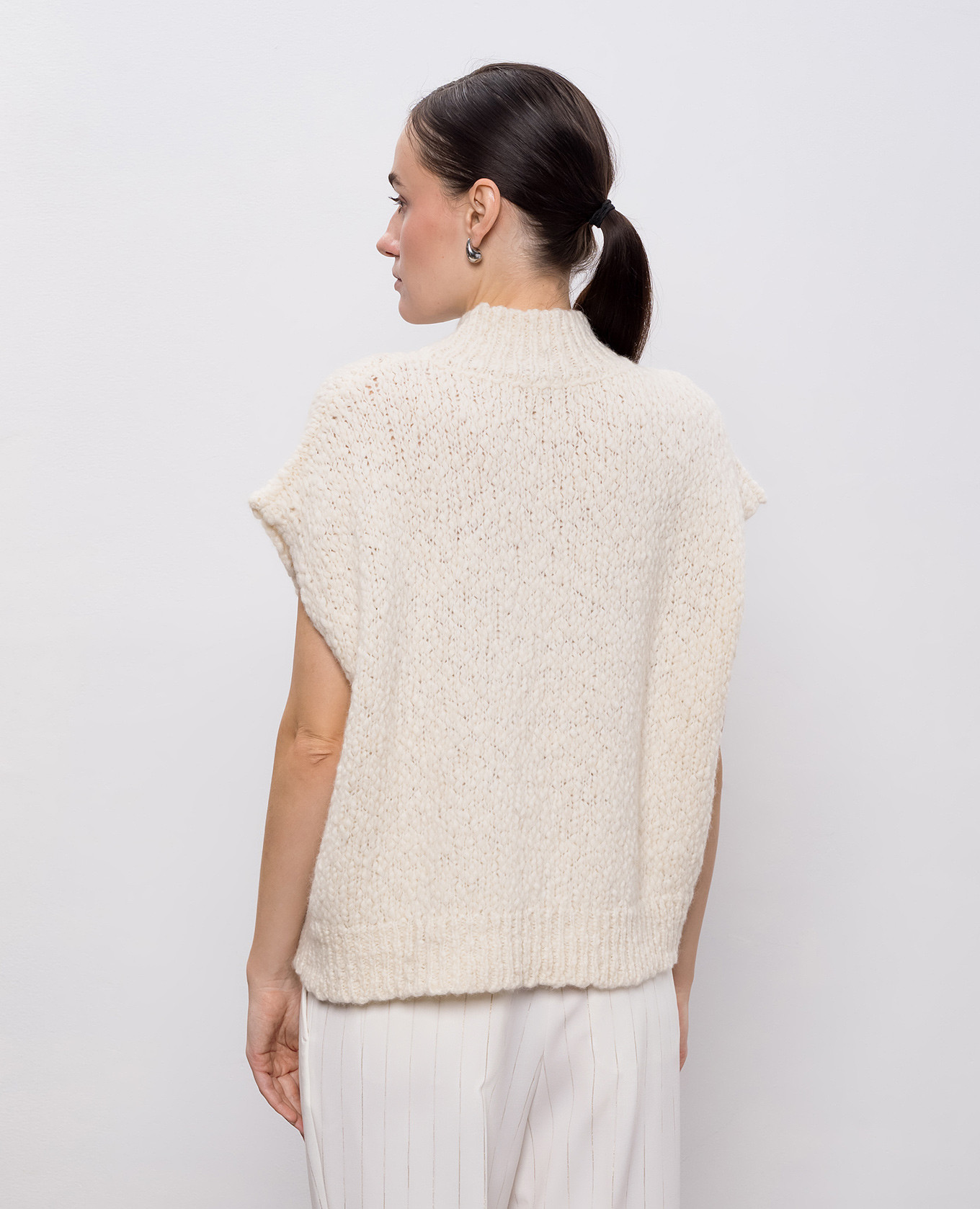 

White alpaca wool vest Peserico