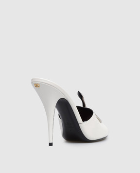 Valentino Coeur Vipère white leather mules 8W0S0PD7HIZ