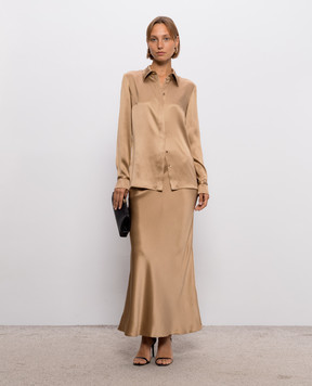 Gabriela Hearst Brown Frei silk skirt 4263046S096