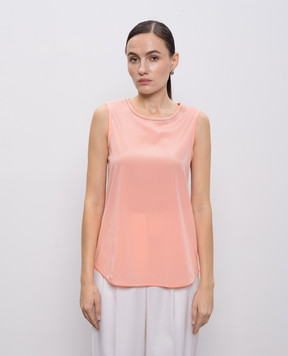 Peserico Pink silk top S08893D07325