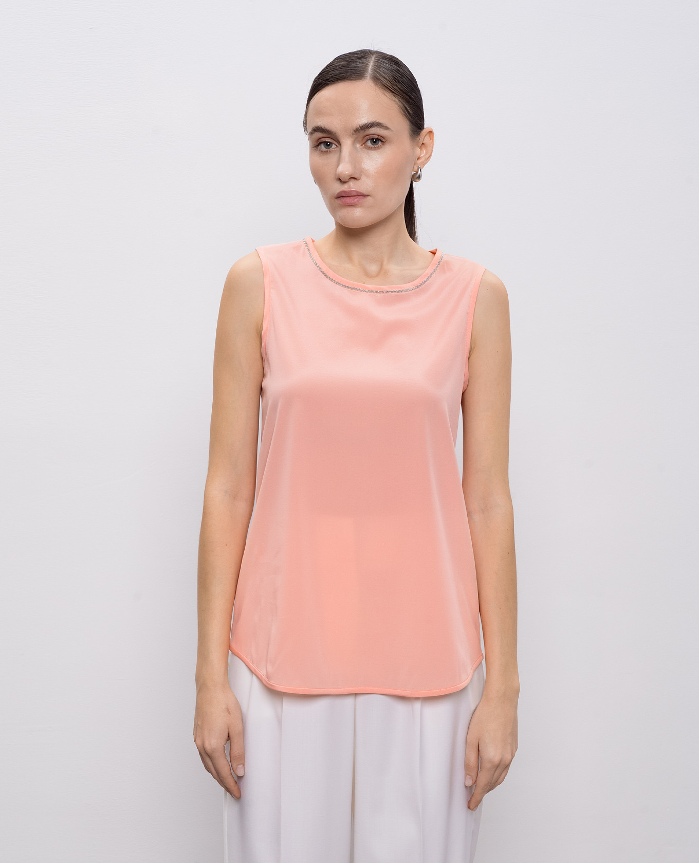Pink silk top Peserico 3