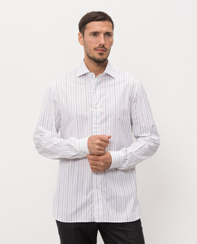 ISAIA White striped shirt IM10TCC1179