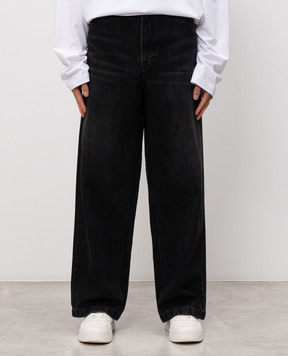 Juun.j Black jeans with a worn effect JC6321PD25