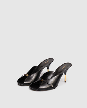 Versace Nyx black leather mules 10241341A17282