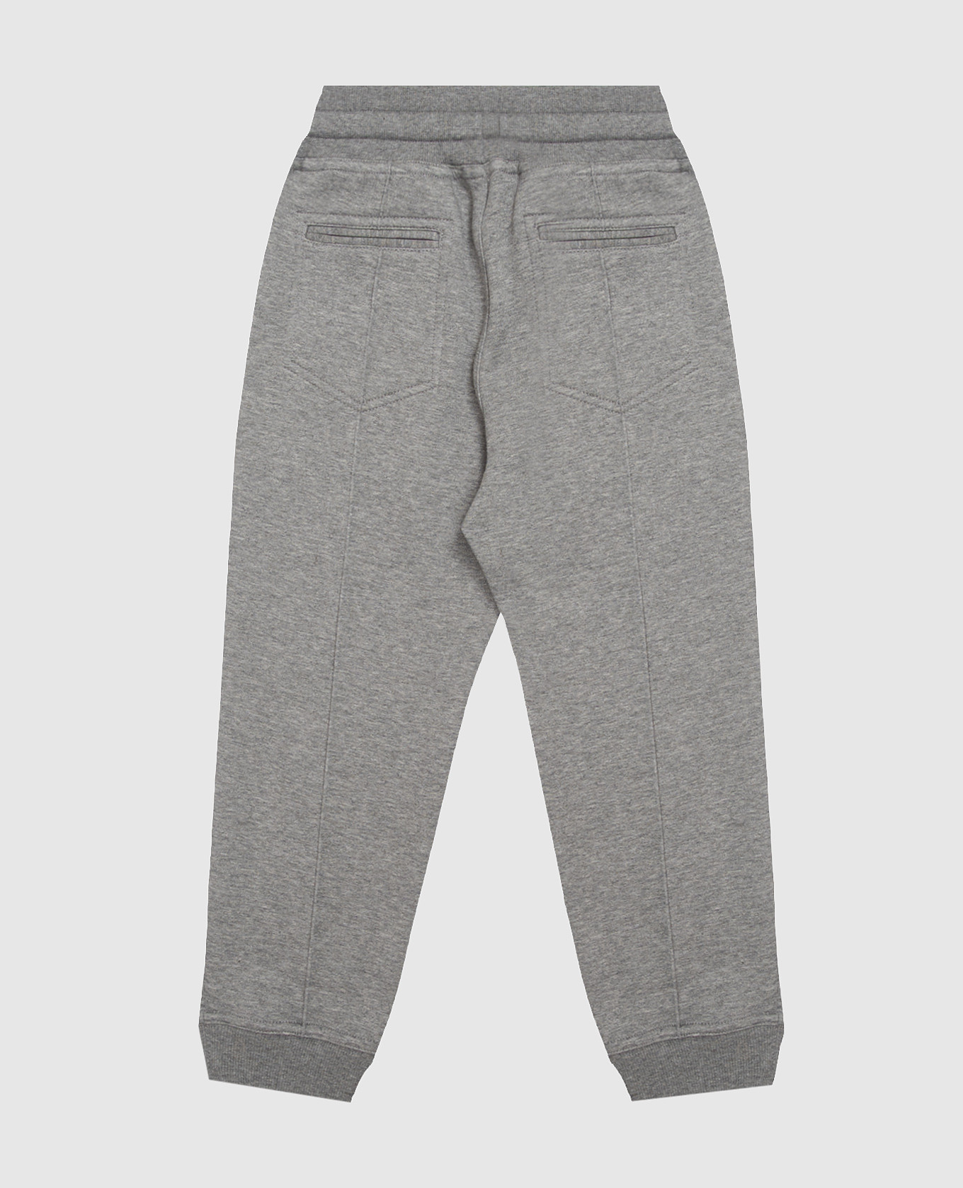 Kids' grey joggers with embroidered logo Brunello Cucinelli 2