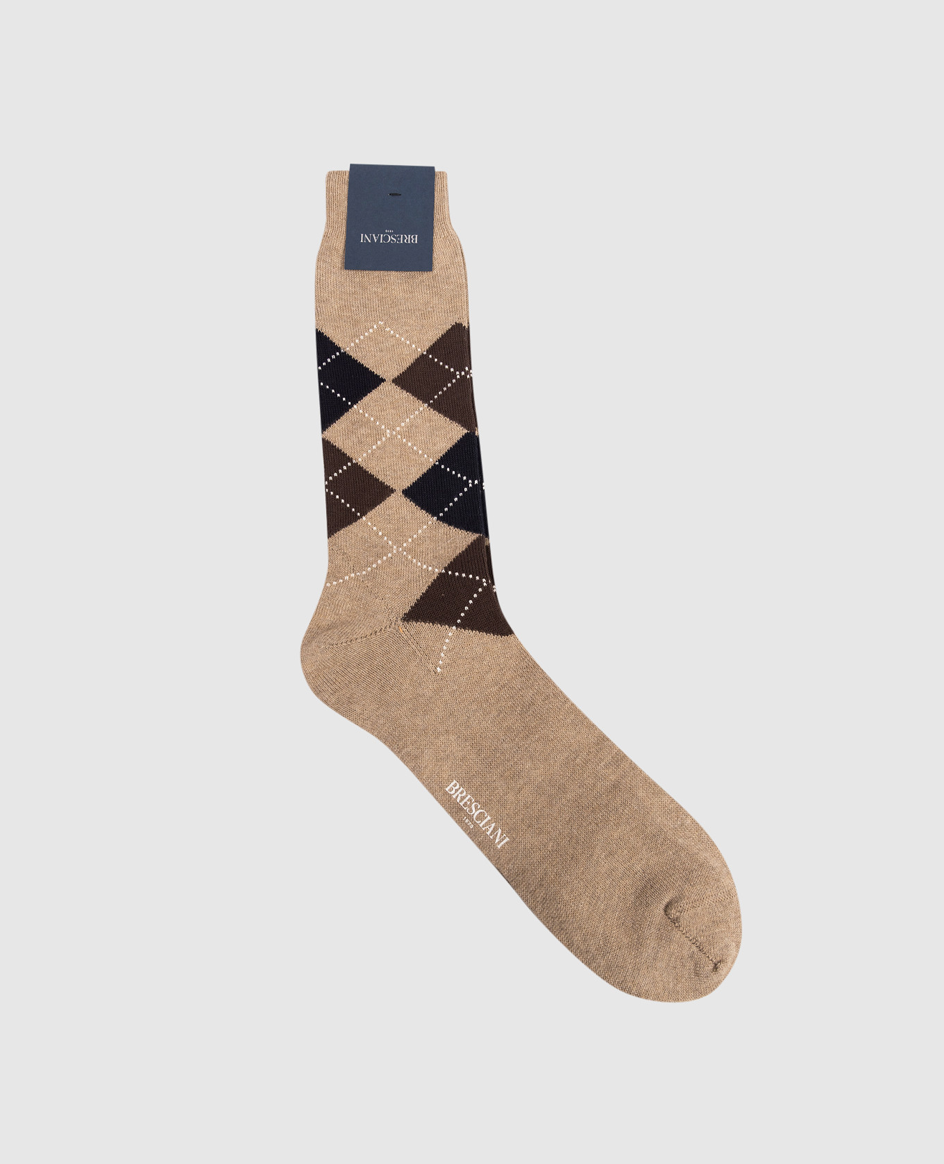 

Beige socks with geometric pattern Bresciani