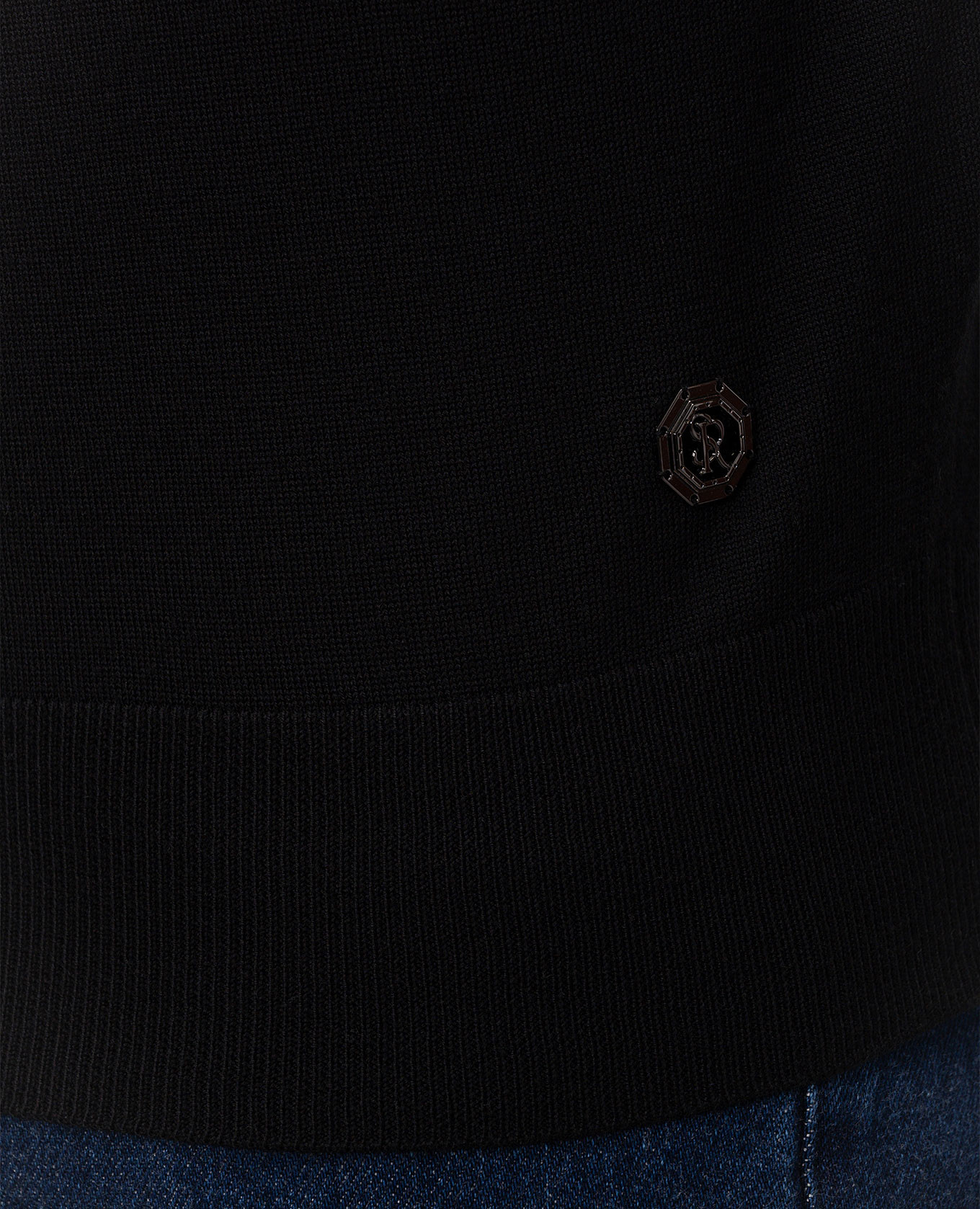 

Black wool T-shirt Stefano Ricci