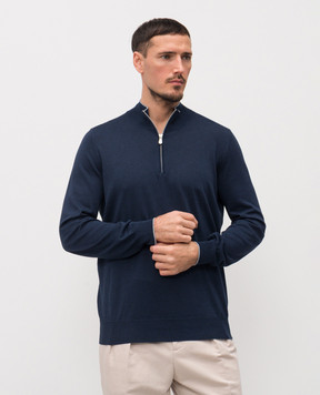 Brunello Cucinelli Blue cashmere sweater MIS806004