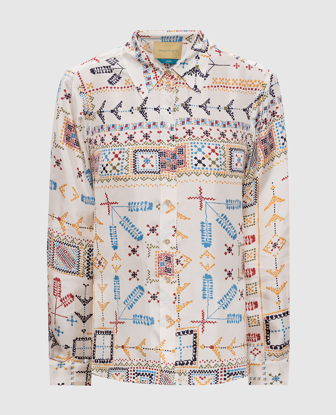 

White ARLES silk blouse Momoni