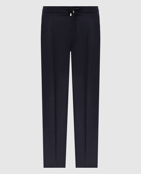 Enrico Mandelli Blue cashmere pants GYM02B5607