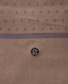 Stefano Ricci Brown silk and cashmere scarf MWA63000407442