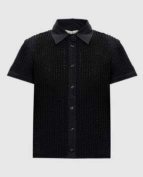 Fendi Black short-sleeved shirt FZE572AW4N