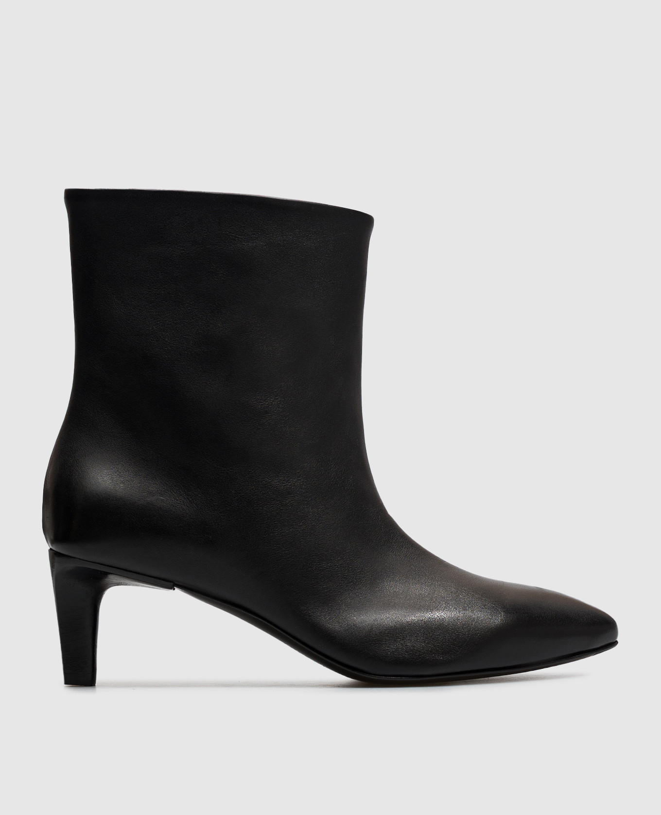Black leather ankle boots SUZY