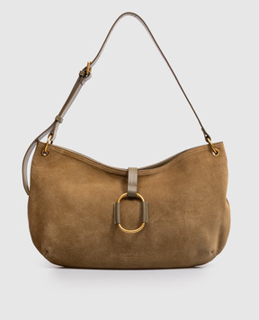 Twinset Khaki suede hobo bag 262TB7151