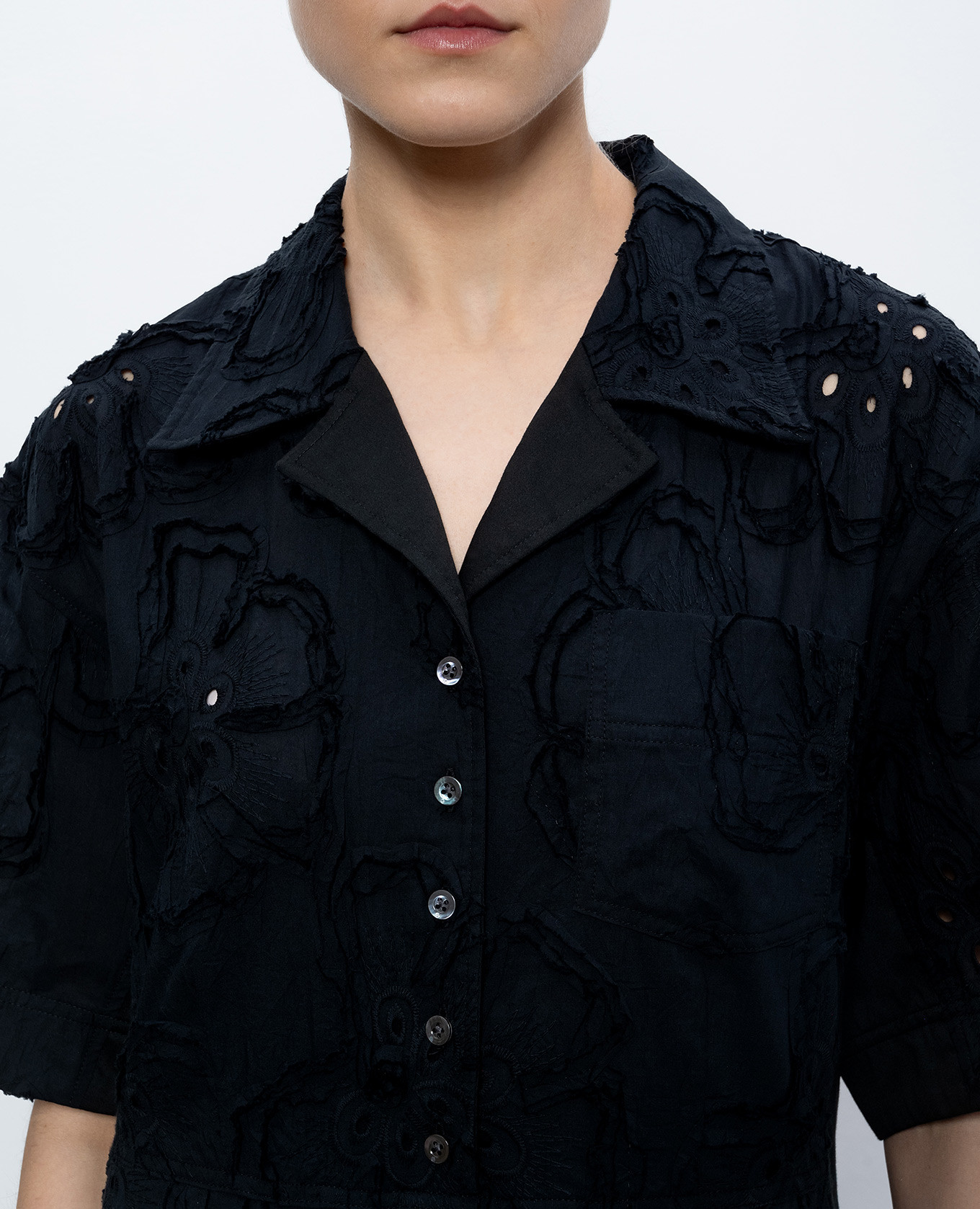 

Black shirt dress with floral pattern 3.1 Phillip Lim