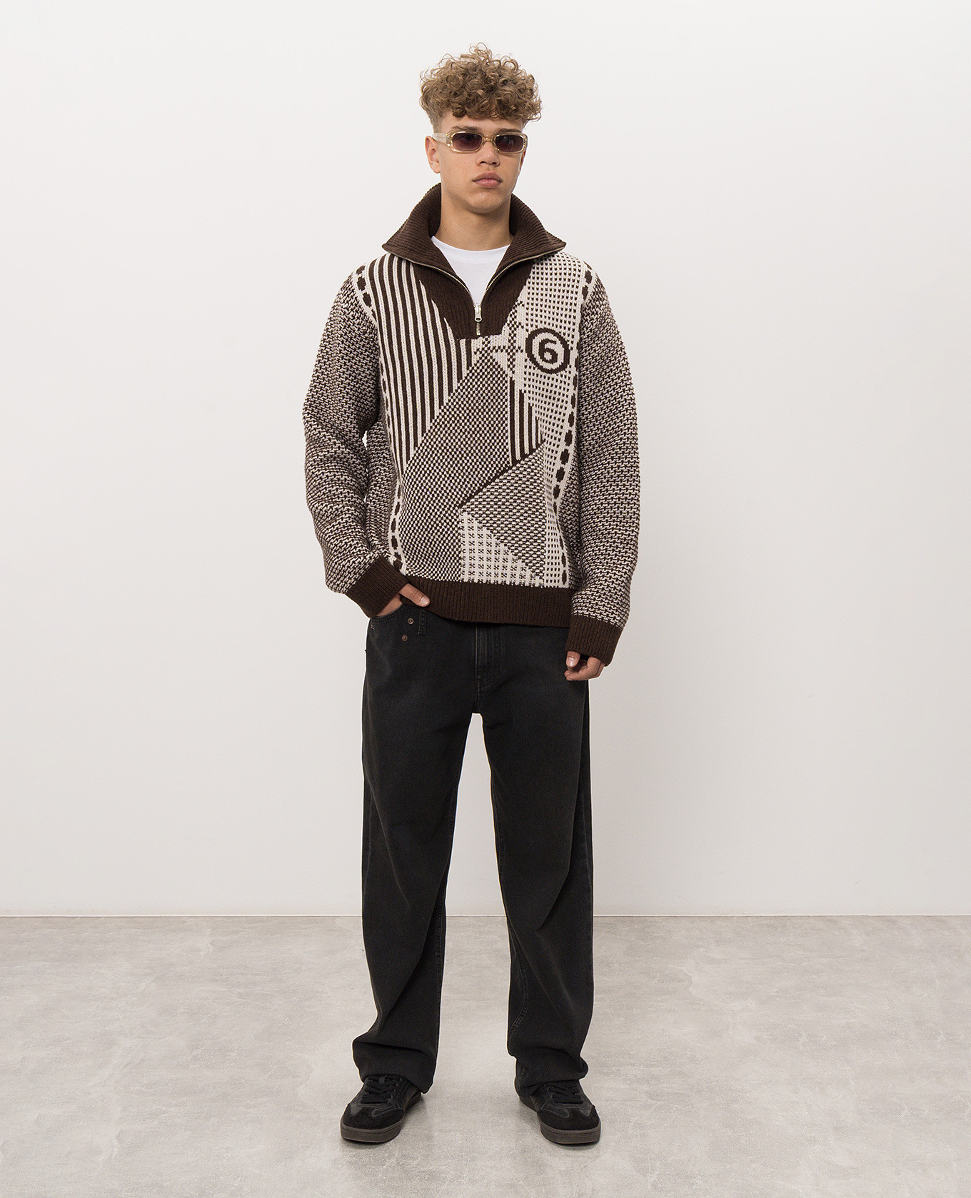 Brown wool sweater Maison Margiela MM6 2