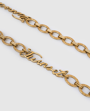 Twinset Gold belt with metal logo 261TO5360