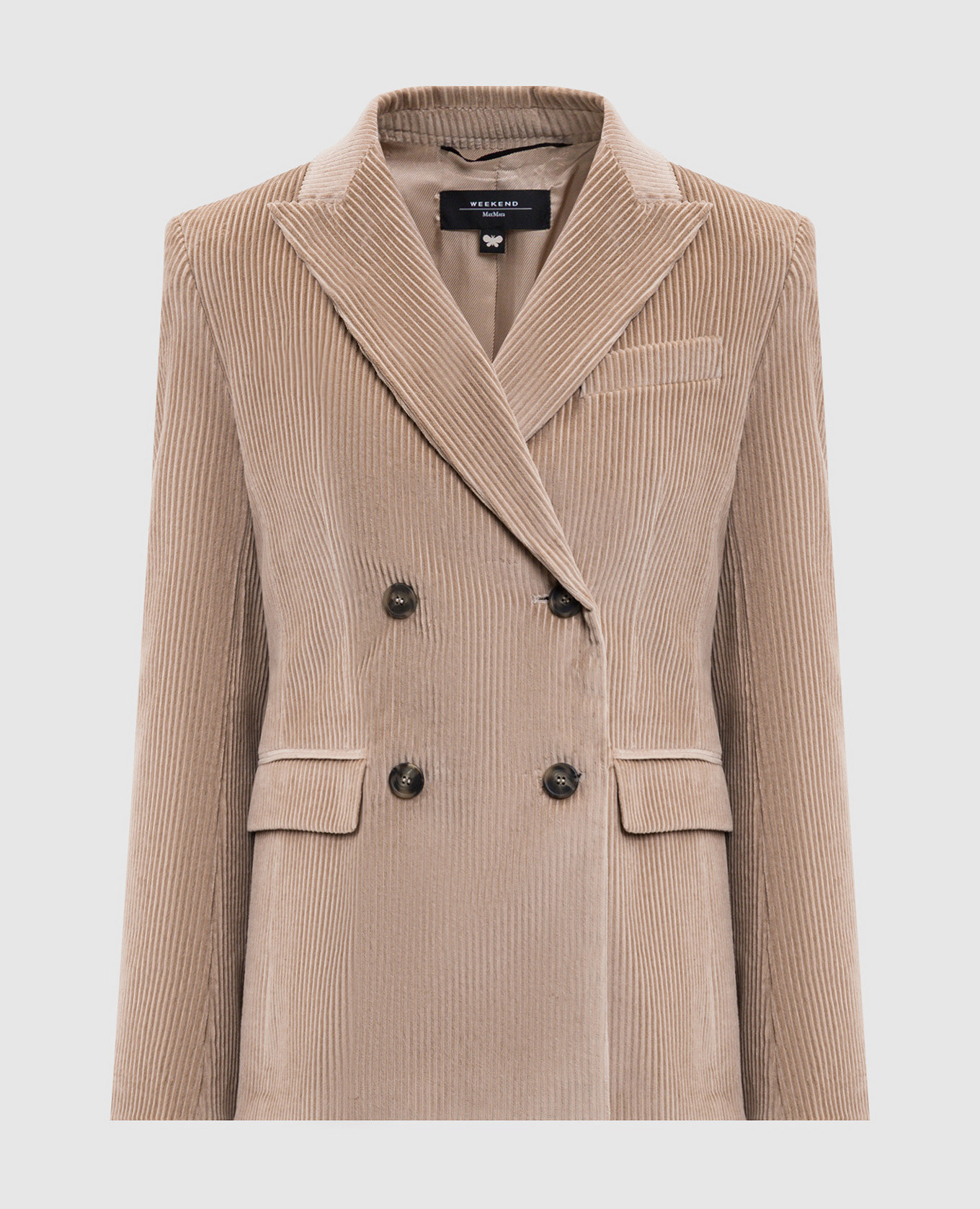 

Beige double-breasted corduroy jacket KATANGA Max Mara Weekend